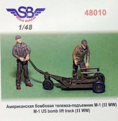 Scale Bureau 48010 США подкатная тележка-подъемник + 2 фигуры 1:48
