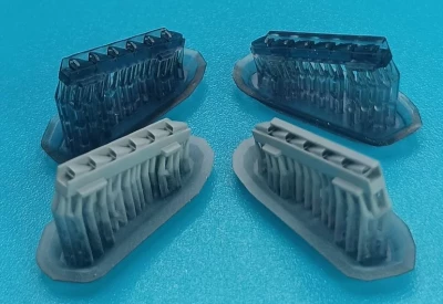 Lf Model 3D7206 Bf 109G/K exh.stacks 3D-Printed (AZ/KORA) 1/72