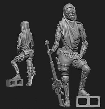 Girls G-35025 Post Apocalyptic Sniper Robot 1:35