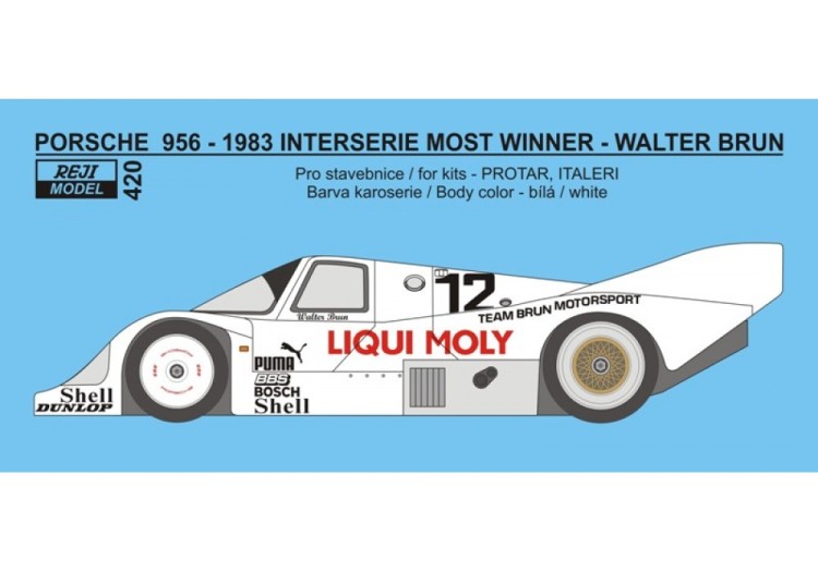 Reji Model 420 Porsche 956 'LM' 1983 Interserie Most Winner 1/24