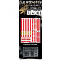HGW 124001 Seatbelts SABELT 6 Point RED 1/24