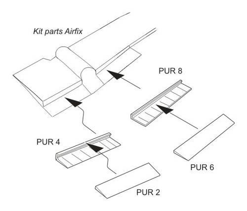 CMK 4236 Martin B-57B Landing flaps for Airfix kit 1/48