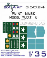 Sx Art 35024 Model W.O.T.6 Маска для окрашивания (ICM) 1/35