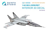 Quinta Studio QD+48558 МиГ-25РБ/МиГ-25РБТ (ICM) (с 3D-печатными деталями) 1/48