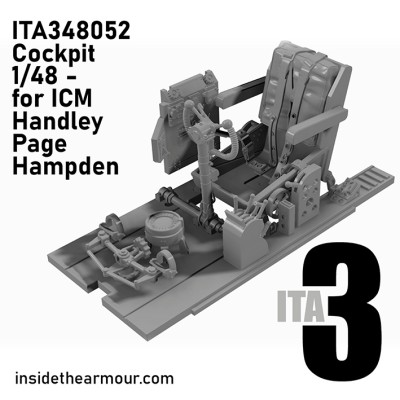 Inside the Armour ITA348052 Handley-Page Hampden B Mk.I Cockpit set 1/48