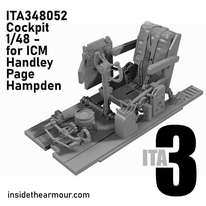 Inside the Armour ITA348052 Handley-Page Hampden B Mk.I Cockpit set 1/48
