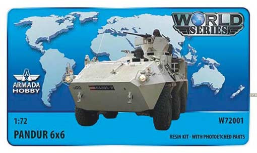 Armada Hobby W72001 Austrian 6x6 APC Pandur Resin kit w. PE set 1/72