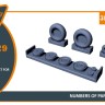 Clear Prop CPA48085 Hs 129B2/3 wheels set - weighted (TAKOM) 1/48