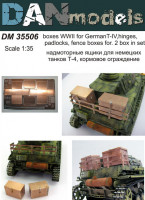 Dan models 35506 Надмоторные ящики для немецких танков Т-4, петли, навесные замки,кормовое ограждение
