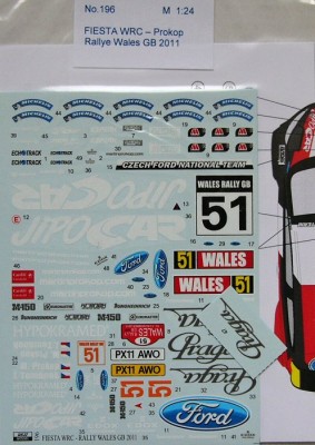 Reji Model 196 Fiesta WRC Rallye Wales GB 2011 (Prokop) 1/24