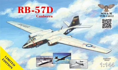 Sova Model 14012 RB-57D Canberra High Altitude Recon.Aircraft 1/144