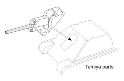 CMK B35091 SU-122 Metal barrel 122mm M-30 gun TAM 1/35
