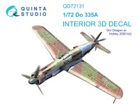Quinta studio QD72131 Do 335A (Dragon/Hobby2000) 3D Декаль интерьера кабины 1/72