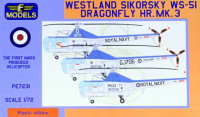 Lf Model LFM-P7231 1/72 West.Sikorsky WS-51 Dragonfly HR.Mk.3 (3x c.)
