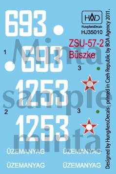 HAD J35010 Decal Zsu-57 B??szke (Hungarian) 1/35
