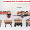 Miniart 38023 L1500S 1,5-т. немецкий грузовик с грузовым прицепом и бочками 1/35