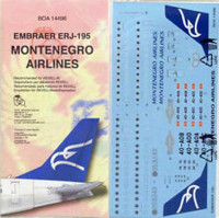 BOA Decals 14496 Embraer ERJ-195 Montenegro (REV) 1/144