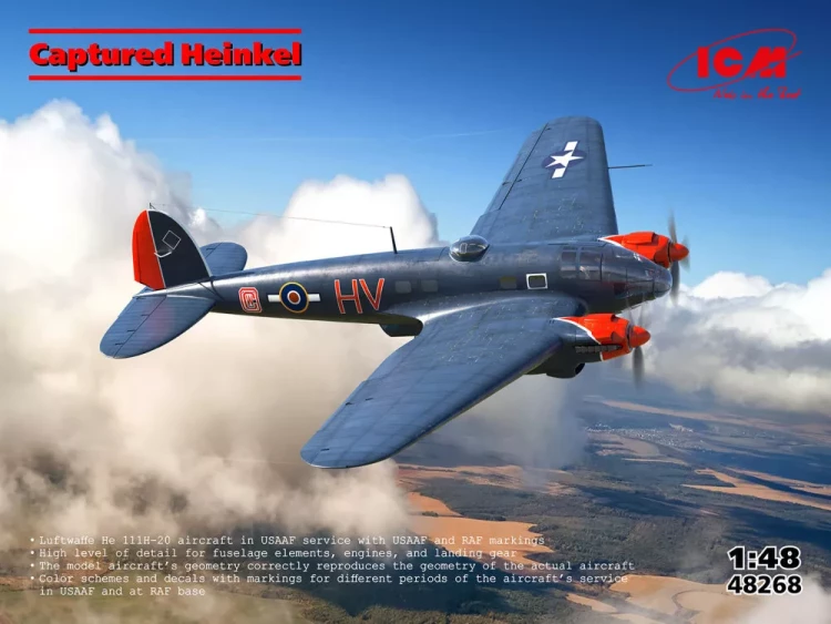 ICM 48268 Captured Heinkel (USAAF/RAF) 1/48