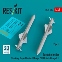 Reskit 48506 Exocet missiles (2 pcs.) 1/48