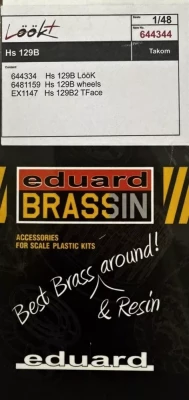 Eduard 644344 BRASSIN Hs 129B Lookplus 1/48