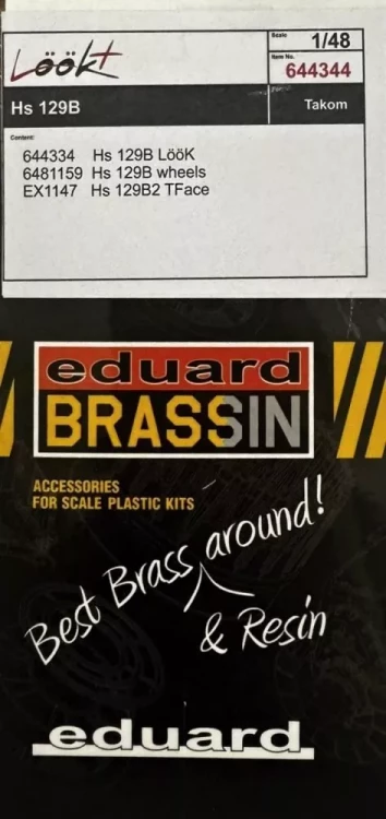 Eduard 644344 BRASSIN Hs 129B Lookplus 1/48