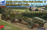 Bronco CB35163 British Airborne 75mm Pack Howitzer & 1/4 Ton Truck w/Trailer 1/35