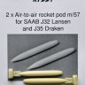 Maestro Models MMCK-7229 1/72 Rocket pod m/57 for Lansen/Draken (2 pcs.)