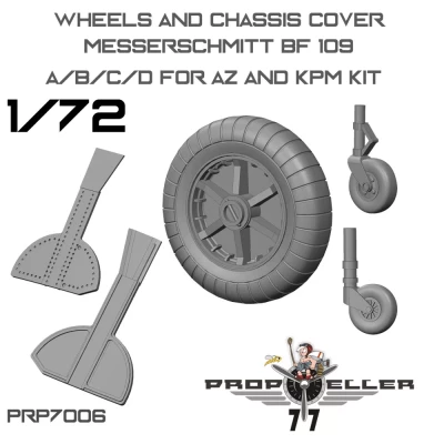 77 Propeller 77PRP-7006 Wheels &amp; Chassis cover Bf 109 A/B/C/D (AZ/KP) 1/72
