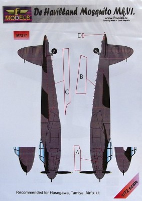LF Model M7217 Mask D.H. Mosquito Mk.VI (HAS/TAM/AIRF) 1/72
