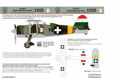 HAD 48228 Fiat CR.42 Royal Hungarian AF Part 2 декаль 1/48