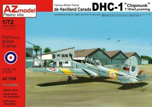 AZ Model 75059 DHC-1 Chipmunk T.10 w/ Lycoming eng.(4x camo) 1/72