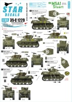 Star Decals 35-C1229 US M5A1 Stuart. 75th-D-Day-Special.Normandy and France in 1944.Early and Late turrets. 67th Armored Division, 67th Armored Regiment 1/35