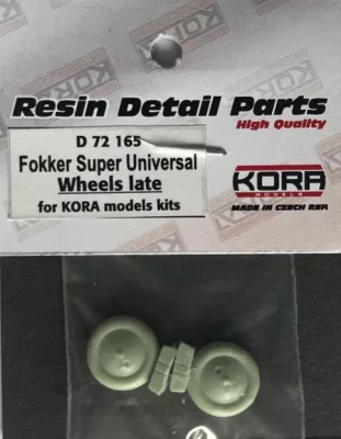 Kora Model D72165 Wheels for Fokker Super Universal - late 1/72