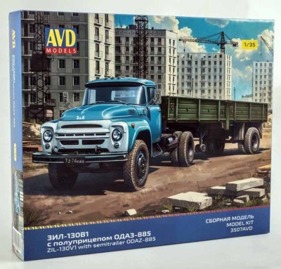 AVD Models 3507 ЗИЛ-130В1 с полуприцепом ОДАЗ-885 1/35