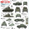Star Decals 72-A1105 Nicaragua. Guarda Nacional and Sandinista guerilla. Staghound Mk.I, M4A3E8 105mm Sherman 1/72