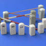 Hauler HLX48397 Stone bollards (resin diorama set) 1/48