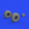 Eduard 648642 BRASSIN B-17 wheels cross tread (HKM) 1/48