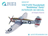 Quinta Studio QD32197 P-47D Thunderbolt Bubbletop Early (Hasegawa) 1/32