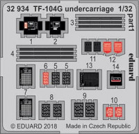 Eduard 32934 TF-104G undercarriage 1/32