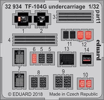 Eduard 32934 TF-104G undercarriage 1/32