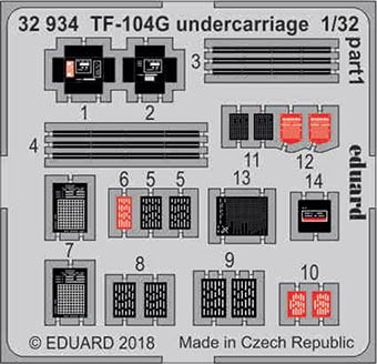 Eduard 32934 TF-104G undercarriage 1/32