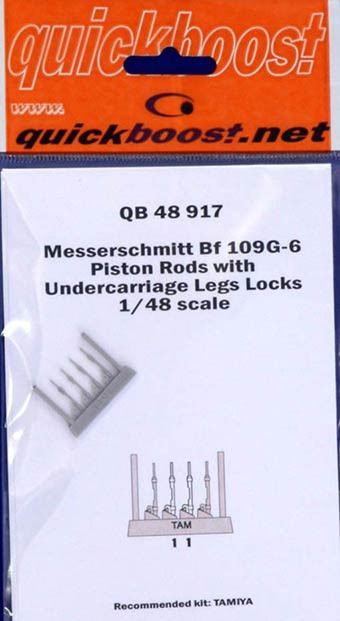 Quickboost QB48 917 Bf 109G-6 piston rods w/ undercarr.legs (TAM) 1/48