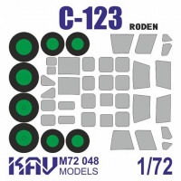 KAV M72048 C-123 (Roden 056, 058, 062) Окрасочная маска на остекление 1/72