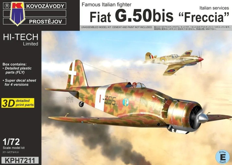 Kovozavody Prostejov H7211 Fiat G.50bis Freccia Italian services HI-TECH 1/72