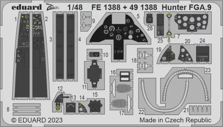 Eduard FE1388 Hunter FGA.9 (AIRF) 1/48