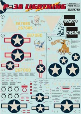 Print Scale 48-037 P-38 Lightning Part 2 1/48