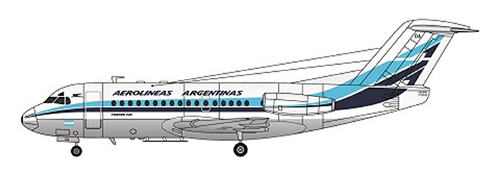 F-rsin Plastic FRP4090 Fokker F-28-1000 Aerolineas Argentinas 1/144