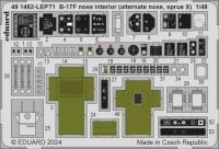 Eduard 491462 SET B-17F nose interior (alternate nose, sprue X) 1/48