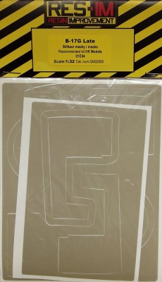 RES-IM RESIMG3205 1/32 Masks for B-17G Late (HK MODEL 01E04)