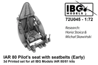 IBG Models U7245 Pilot's Seat w/ Seatbelts for IAR 80/81 early 1/72